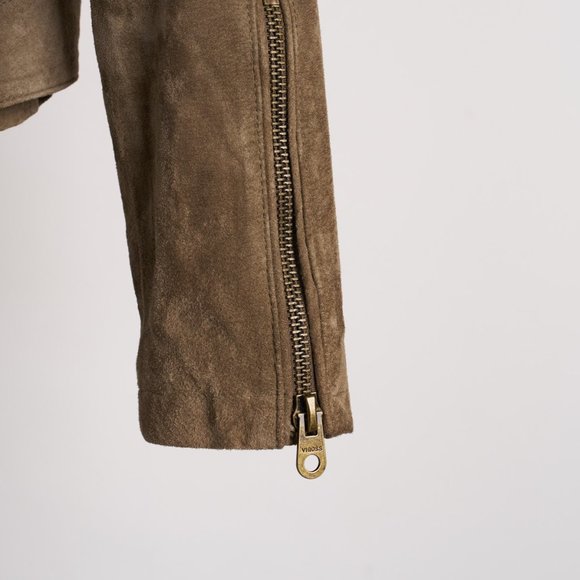 Vintage Vigoss Genuine Suede Leather Moto Jacket - Picture 7 of 7